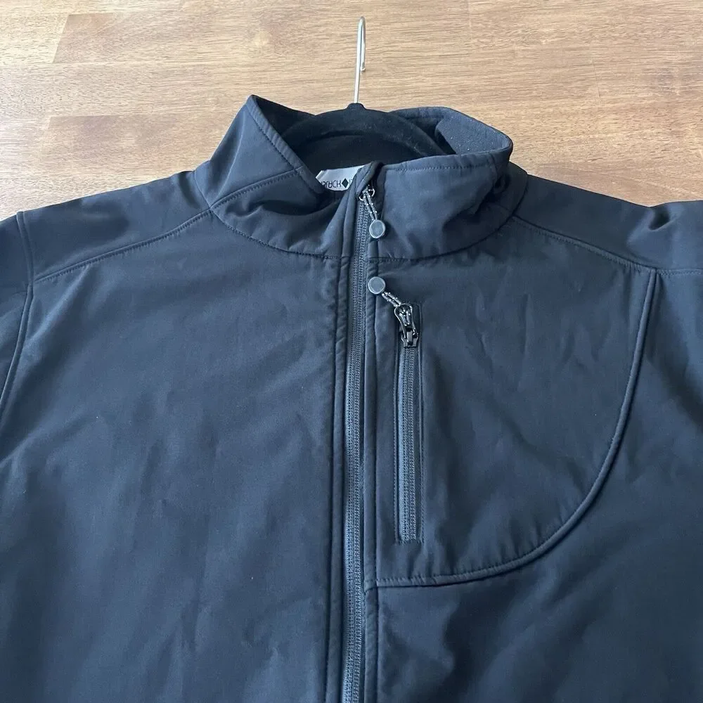 Black Diamond Full Zip‎ Soft Shell Jacket Zip Pockets Mens X-Large Black
